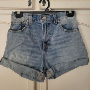 Very high waisted jean shorts